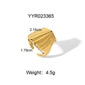 Detail view of irregular heart ring dimensions 2.15cm by 1.79cm and 4.5g weight info - Scallop Shell Shape (YYR023365)