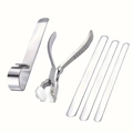 Manual metal bracelet bending tool set with pliers and strip accessories for DIY jewelry - Pliers + Bender + 3pcs Blanks Set