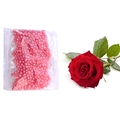 Pink scented cat litter deodorizer beads in transparent bag with a fresh red rose - 10g (Rose)