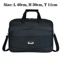 Large 20-inch black waterproof oxford briefcase with adjustable shoulder strap - Style 6 (Handheld Shoulder/40cm)