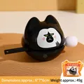 Creative black cat wooden fish percussion toy keychain and desktop ornament gift - Long Ear Merit Wooden Fish - Saki Monkey