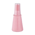 Pink silicone oil brush bottle with scale measurements for BBQ and kitchen baking - Solid Pink