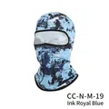 Tactical balaclava in blue ink camouflage pattern for outdoor sports and cycling - Ink Royal Blue