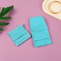 Microfiber jewelry storage pouches in turquoise blue with soft suede texture - Microfiber Envelope Style / 7*7cm / Light Cyan