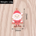 Santa Claus enamel alloy pendant charm with 25x14mm dimensions and 1.8g weight - Edged Santa Claus (YD1318)