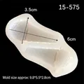 Translucent silicone cone mold with grid texture for chocolate and clay, size 9.8x5.5cm - No.2 Cone - Transparent