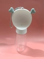 Portable pet water bottle with white bowl and blue heart ears for outdoor dog travel - Cute Style Small White