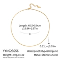 Detail of 0.12cm gold stainless steel box chain necklace with waterproof dimensions - Gold Box Chain (YYN023056)