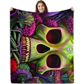 Psychedelic Floral Skull Style / 70*100CM / Colorful