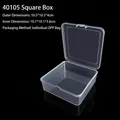 Transparent plastic storage box model 40105 with flip lock lid, 10.5x10.5x4cm size - 40105 Square Box (10.5*10.5*4cm)