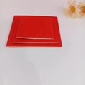 Three square red paper cardstock sleeves for jewelry packaging boxes in varying sizes - 9x9x2cm / Red Cardboard Sleeve