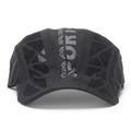 Quick-dry black baseball cap with mesh panels and gray SPORT print for sports - Black Grid Sport Style (D3)