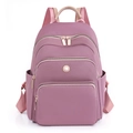 Zaino rosa vintage capiente con multitasche e scomparto per laptop da donna - Rosa Scuro