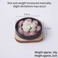 Miniature resin sashimi platter food keychain charm with wooden tray detail, 4.7cm size - Squid Onion Teppanyaki - No Keychain