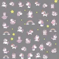 Adesivi per unghie per bambini con unicorno e arcobaleno in materiale sottile e flessibile - Stile Unicorno Viola (to1502)
