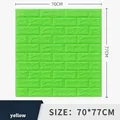 Autocollant mural 3D brique verte adhésif en mousse, décor imperméable de 70x77cm - Standard 3mm 70*77cm / Motif Brique Vert Fruit