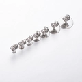 Various sizes of stainless steel flat pad earring posts with backs for jewelry making - Flat Pad / 3mm / Steel