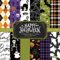 6x6 inch Halloween patterned cardstock set with 12 spooky designs for DIY scrapbooking - 22009 24 Images