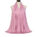 Pink jersey mercerized cotton headscarf for women on a mannequin with soft drape - Dusty Pink