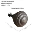 Vintage round cast iron cabinet knob with rustic texture, 3.7cm diameter, 117g weight - 3-Layer Large Round Knob