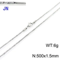 Silver titanium steel snake chain necklace measuring 500x1.5mm with lobster clasp - Silver 500x1.5mm(KN203669-Z)