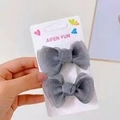 Paire de barrettes à cheveux en tulle gris pour filles au style élégant et léger - Paire de Mailles Gris