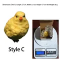 Cute yellow resin chick figurine for garden decor, model C, size 3.7x2.5x4.7cm - New Chick Style C