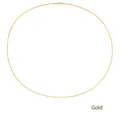 Minimalist gold snake bone chain necklace in stainless steel with lobster clasp - 1.5mm/70cm / Gold (YX15667)