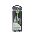 Pet oral care kit with three-headed green toothbrush, finger brush and dental gel - 93316: Chicken Flavor Gel Toothpaste Set