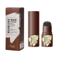 Brown hairline powder stick with mushroom sponge applicator and compact packaging - Mocha Brown Mushroom Head