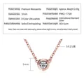S925 sterling silver necklace with 3mm D-color moissanite pendant in rose gold finish - Small UFO Rose Gold