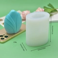 Detailed view of geometric silicone mold for candle making with dimensions and 3D wave pattern - Wavy Geometric Style (1)