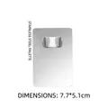 Polished stainless steel foundation palette with finger ring for makeup blending - Ring Mixing Palette / OPP Bag