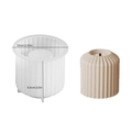 Moule en silicone cylindrique à rayures pour bougies parfumées et artisanat en résine - Tasse à bougie rayée n° 1