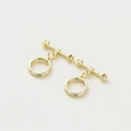 Polished 14k gold-plated copper OT toggle clasps for DIY jewelry making sets - 14K Balance Scale Round OT Clasp - 4Pcs/Pack