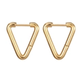Pendientes geométricos de triángulo en acero inoxidable dorado para hombres y mujeres chic - Dorado