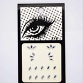 Strass adhésifs argentés pour le visage en forme de fleur pour le maquillage des yeux - Diamant Marquise / Blanc