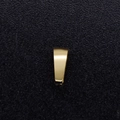 Dettaglio di ganci dorati in acciaio inossidabile con finitura a specchio su base nera - 7x3mm / Oro