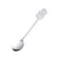 Weihnachtskaffeelöffel aus Edelstahl mit dekorativem Schneemann-Motiv am Griff - Schneemannlöffel-Silber