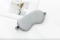 Premium 22mm grey mulberry silk sleep mask with elastic strap for light blocking - True Gray