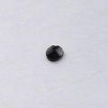 Detail of 8mm black round resin cabochon with textured fish scale pattern for DIY jewelry - 8mm / Black (No.14)