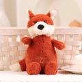 Cute plush stuffed orange fox toy with soft fluffy fur for kids nursery room decor - Fox