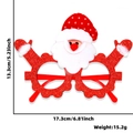 Detailed dimension guide showing 17.3cm width and 13.3cm height of Santa party glasses - Glove Santa Claus Style