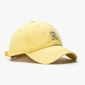 Hellgelbe Baseballkappe mit 3D Handtuchstickerei R und gebogenem Schirm für Damen - Verstellbar / Neongelb