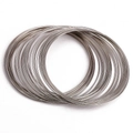 Multiple silver-plated memory steel wire bracelets for DIY jewelry making - 50 Loops/Pack