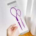 Purple hair styling loop set with small and large tools for girls buns on card - Style 15 Hair Loop Kit (D5-246) / Two-Piece Set / Purple