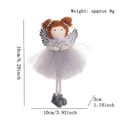 Angelo di Natale con gonna in tulle grigio e ali d'argento, altezza 16 cm - Angelo in rete / Grigio (Stella)