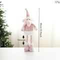 Rosa Pailletten Rentier Weihnachtspuppe mit Teleskopbeinen und Schneeflockenmuster - Rosa Teleskop-Rentier