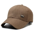 Outdoor-Freizeit-Baseballkappe für Männer mittleren Alters in warmem Kaffeebraun - Verstellbar / Khaki