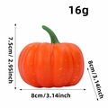 Realistic orange foam pumpkin model for Halloween with 7.5x8cm size specifications - S2-37 Style